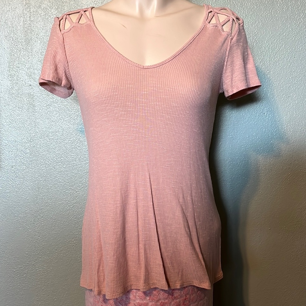 Color Story Braided Shoulder Tee